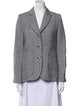 Smythe Linen Plaid Print Blazer