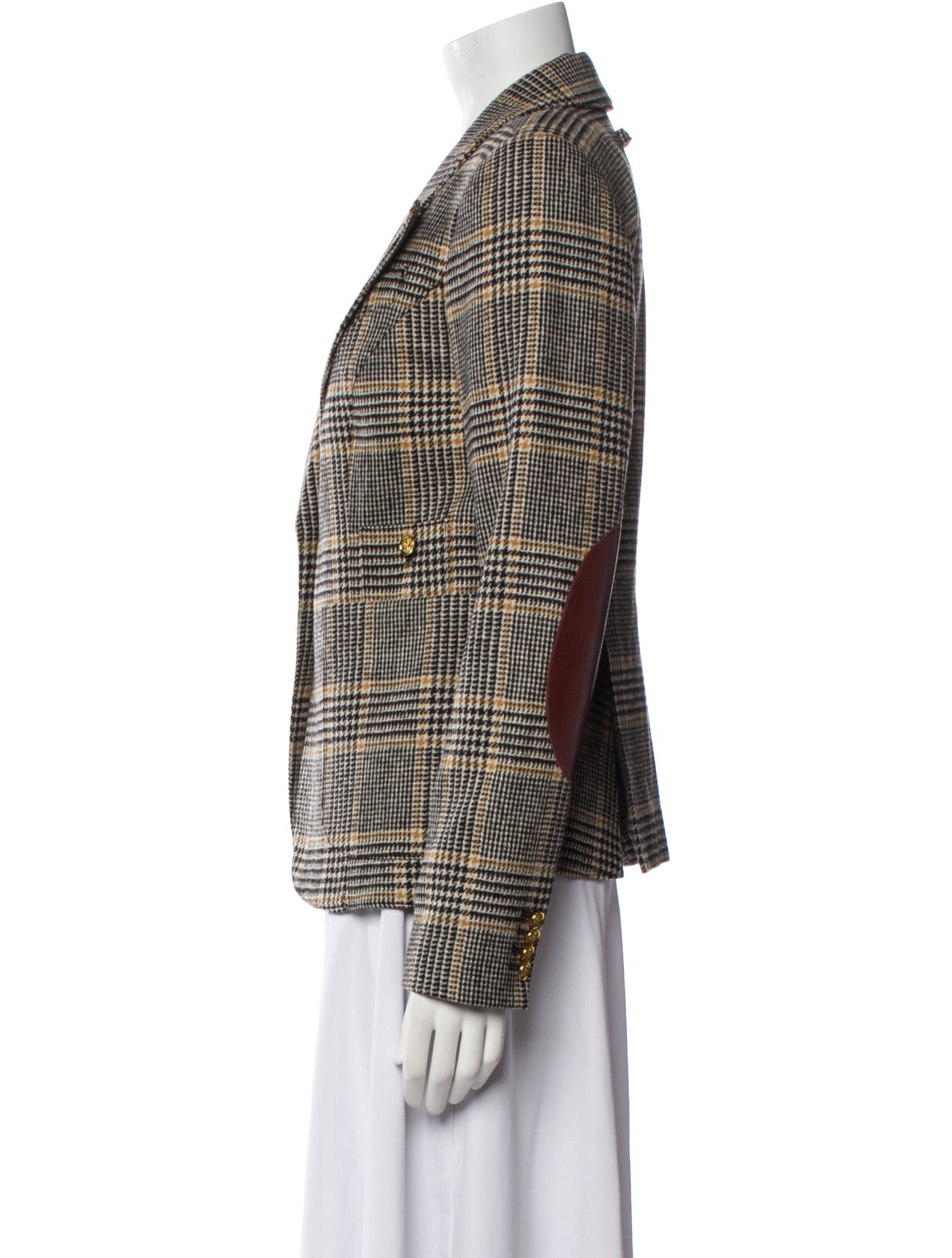 Smythe Wool Plaid Print Blazer