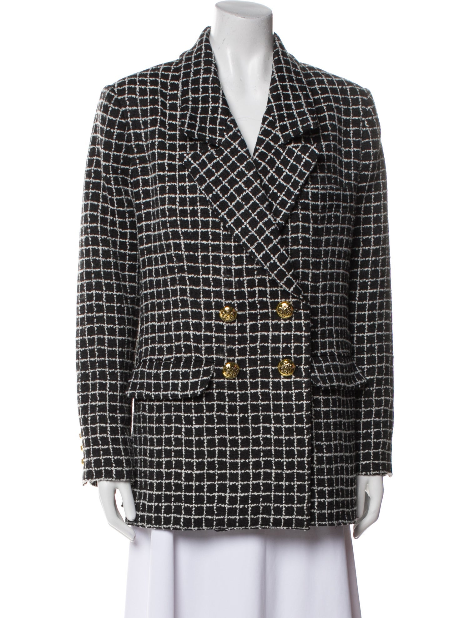 Smythe Plaid Print Blazer