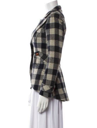 Smythe Wool Plaid Print Blazer