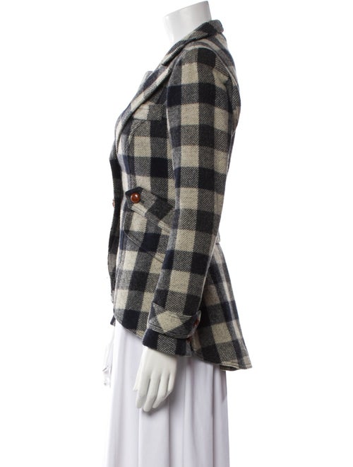 Smythe Wool Plaid Print Blazer