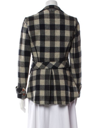 Smythe Wool Plaid Print Blazer