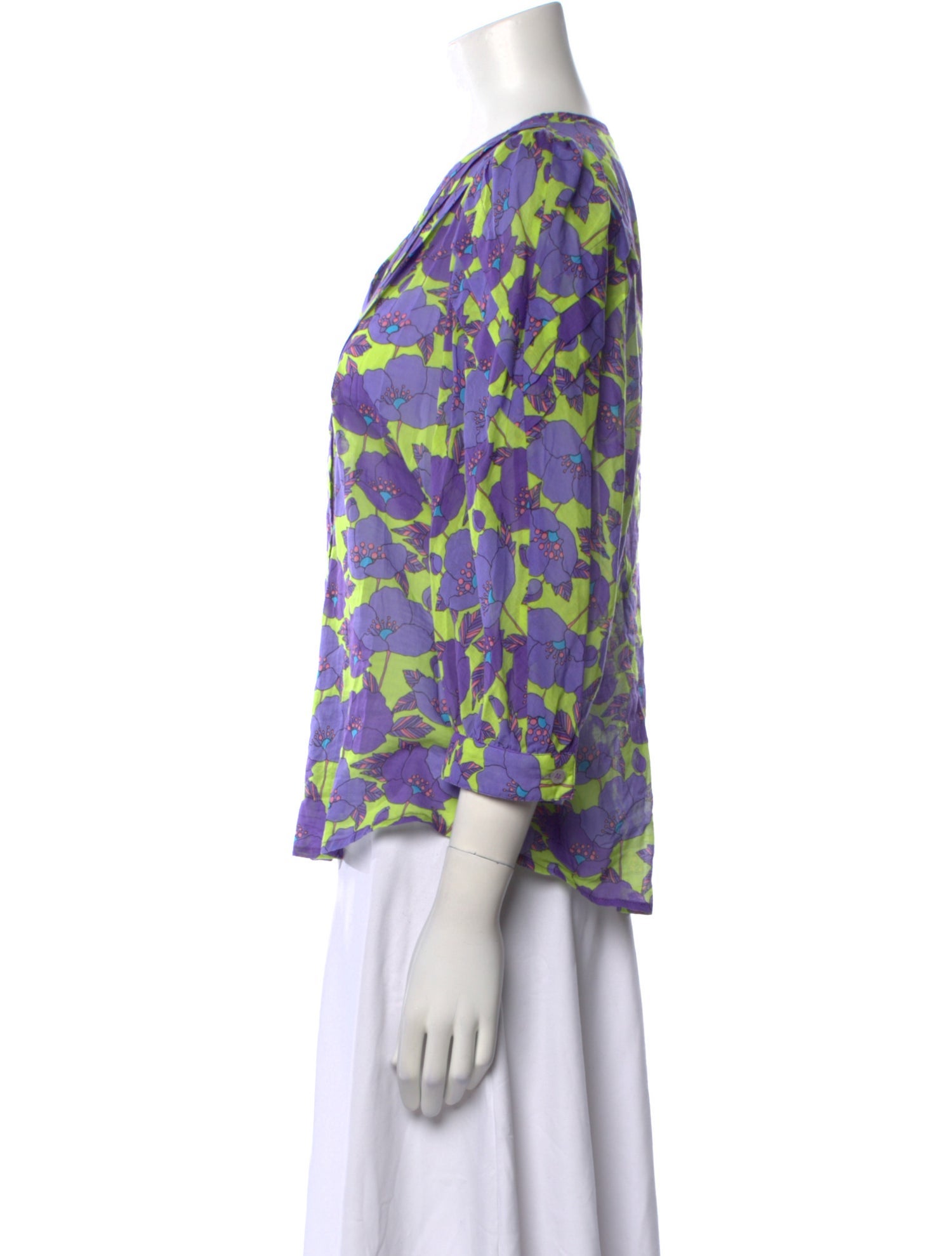 Smythe Printed V-Neck Blouse