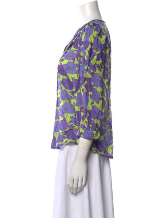 Smythe Printed V-Neck Blouse