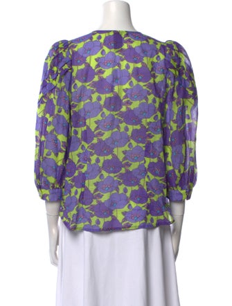 Smythe Printed V-Neck Blouse