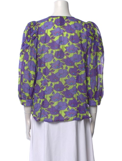 Smythe Printed V-Neck Blouse