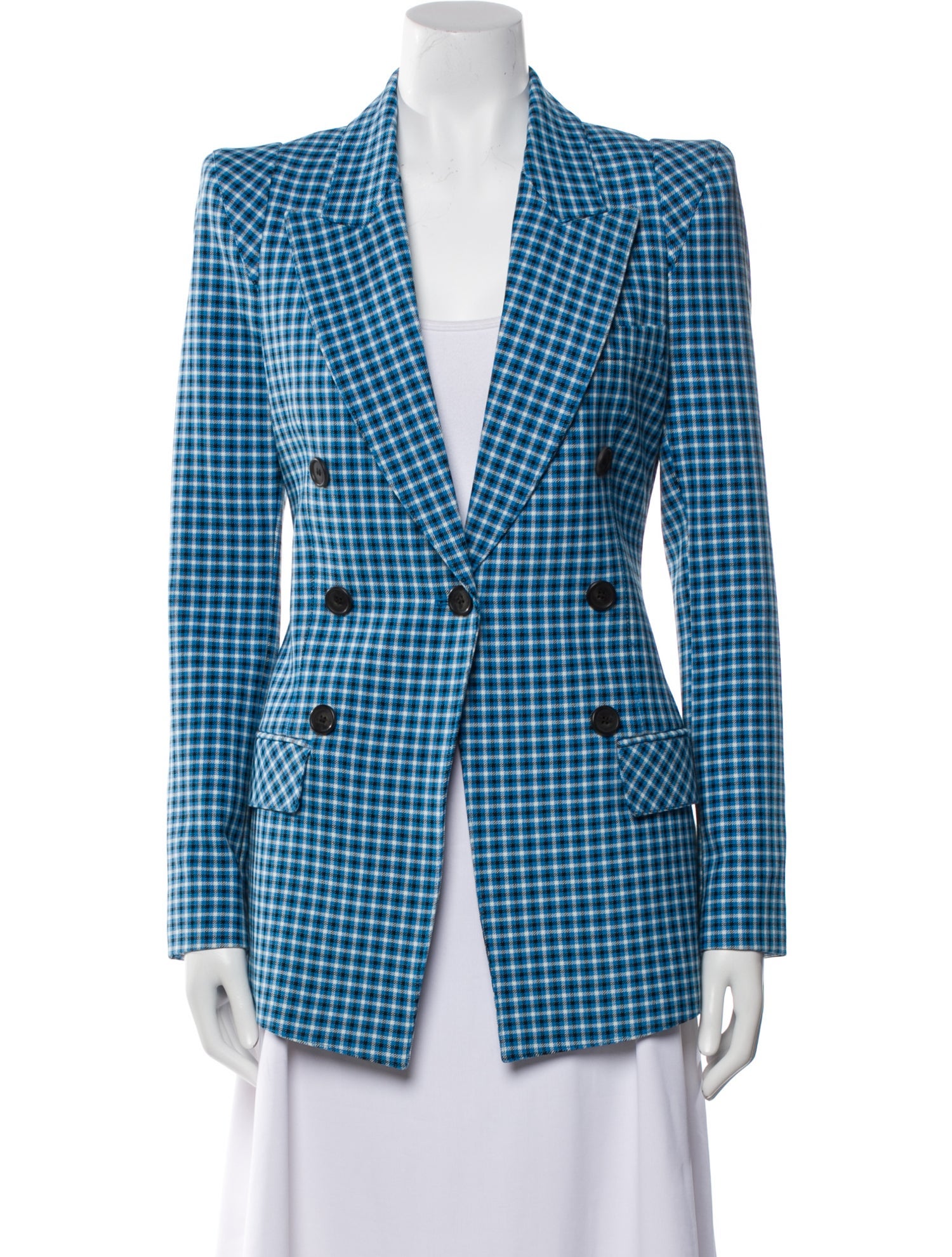 Smythe Plaid Print Blazer w/ Tags