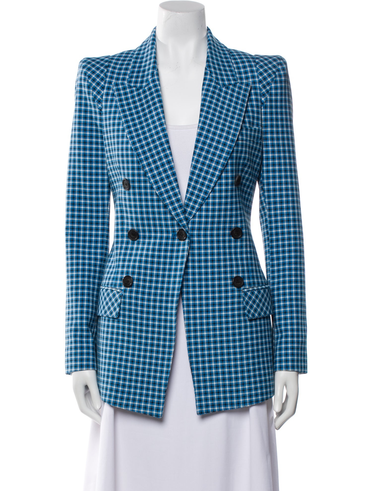 Smythe Plaid Print Blazer w/ Tags