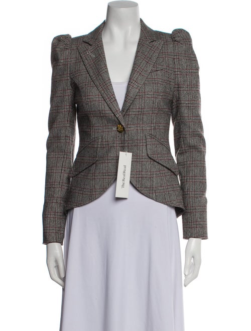 Smythe Wool Plaid Print Blazer