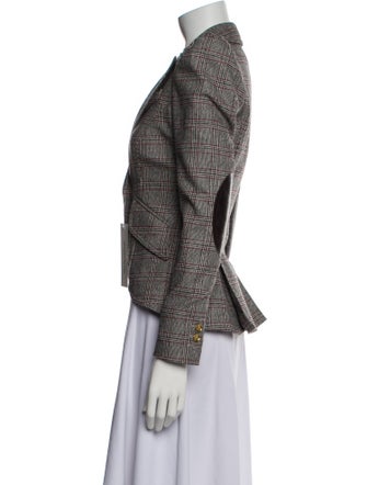 Smythe Wool Plaid Print Blazer