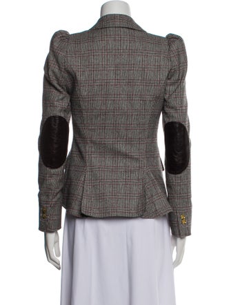Smythe Wool Plaid Print Blazer