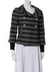 Smythe Virgin Wool Striped Faux Fur Jacket