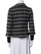 Smythe Virgin Wool Striped Faux Fur Jacket