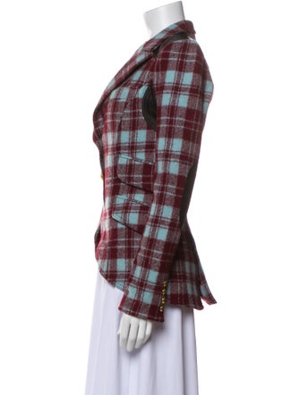 Smythe Wool Plaid Print Blazer