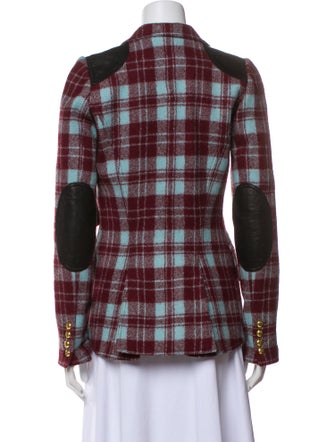 Smythe Wool Plaid Print Blazer