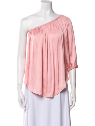 Smythe One-Shoulder Three-Quarter Sleeve Blouse