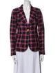 Smythe Wool Plaid Print Blazer