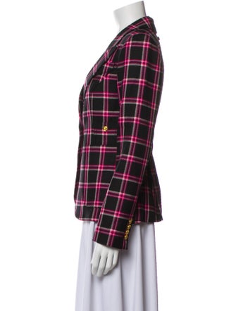 Smythe Wool Plaid Print Blazer