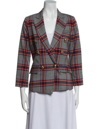 Smythe Plaid Print Blazer
