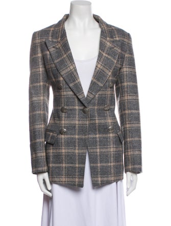 Smythe Wool Plaid Print Blazer