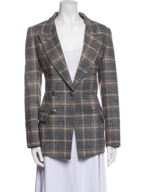 Smythe Wool Plaid Print Blazer