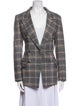 Smythe Wool Plaid Print Blazer