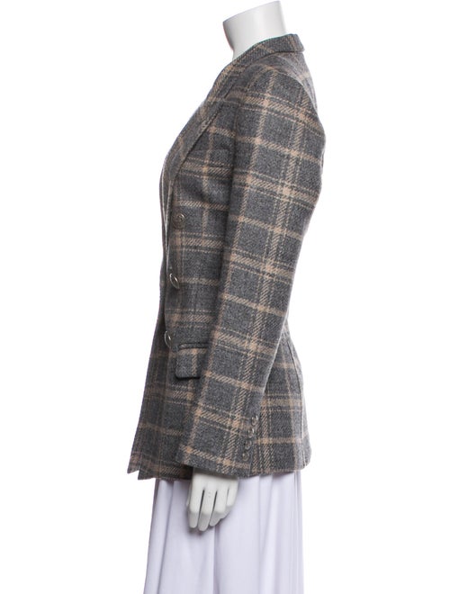 Smythe Wool Plaid Print Blazer
