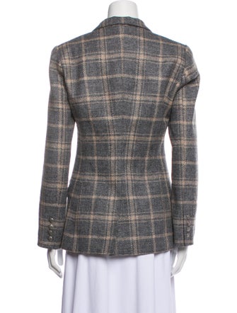 Smythe Wool Plaid Print Blazer