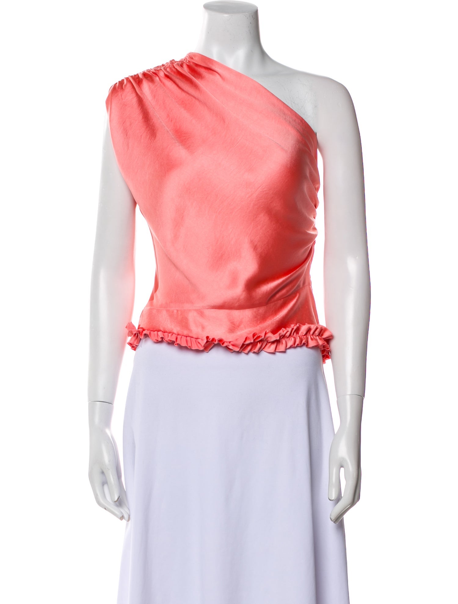 Smythe One-Shoulder Sleeveless Crop Top