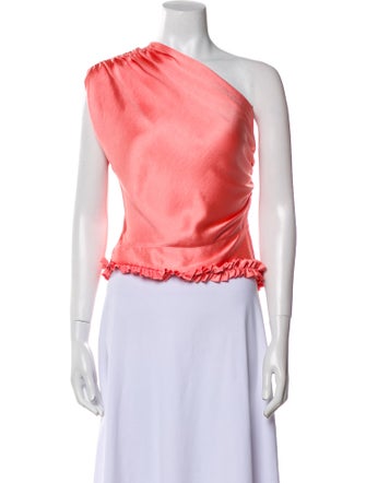 Smythe One-Shoulder Sleeveless Crop Top