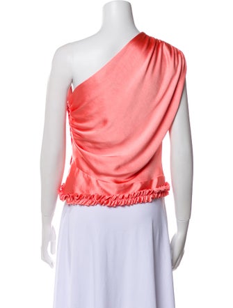 Smythe One-Shoulder Sleeveless Crop Top