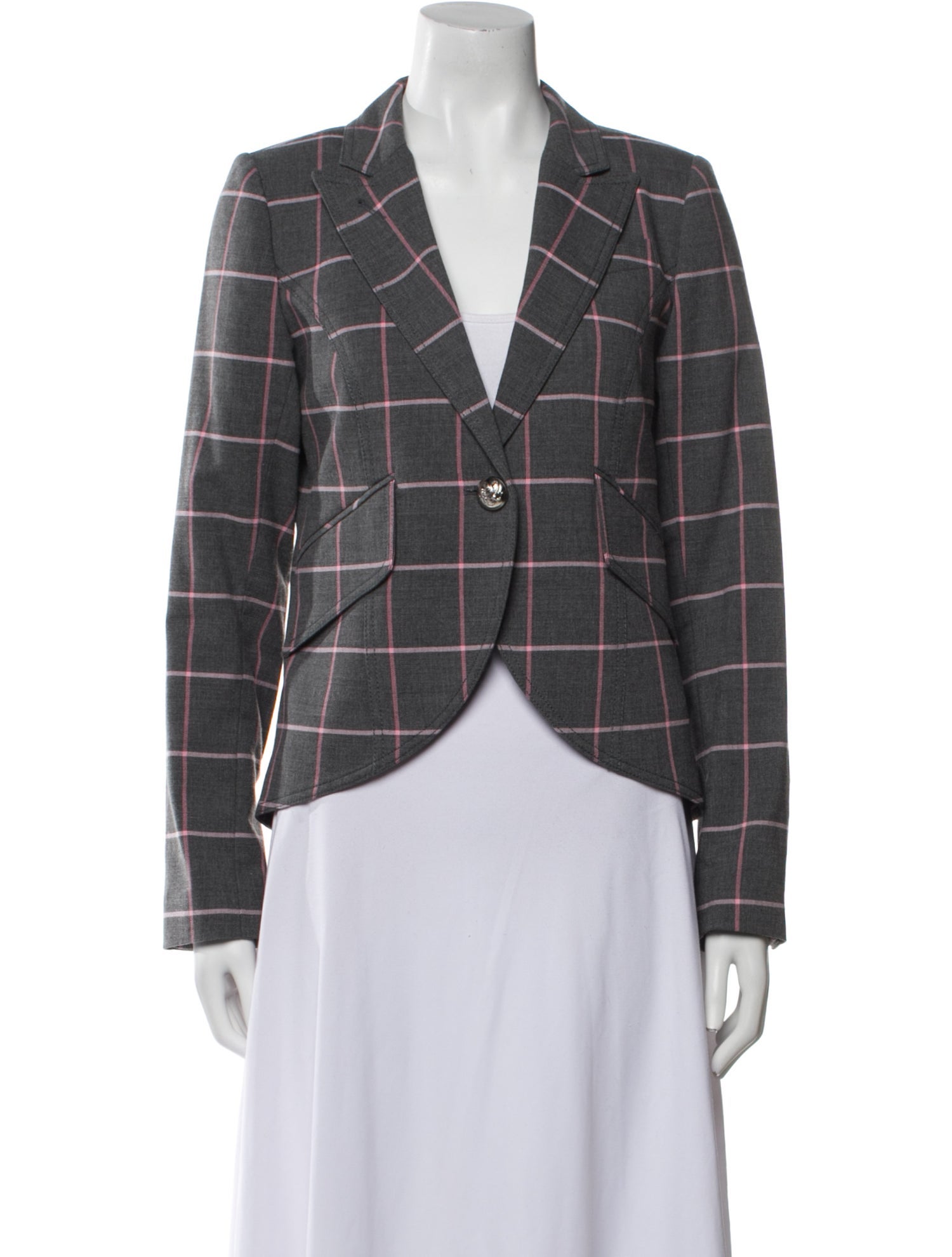 Smythe Plaid Print Blazer