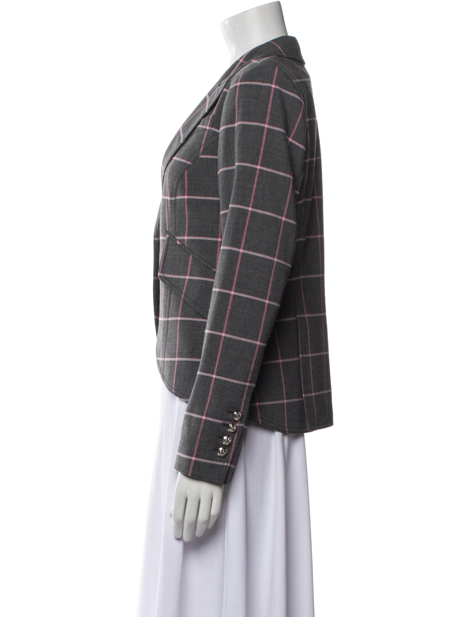 Smythe Plaid Print Blazer