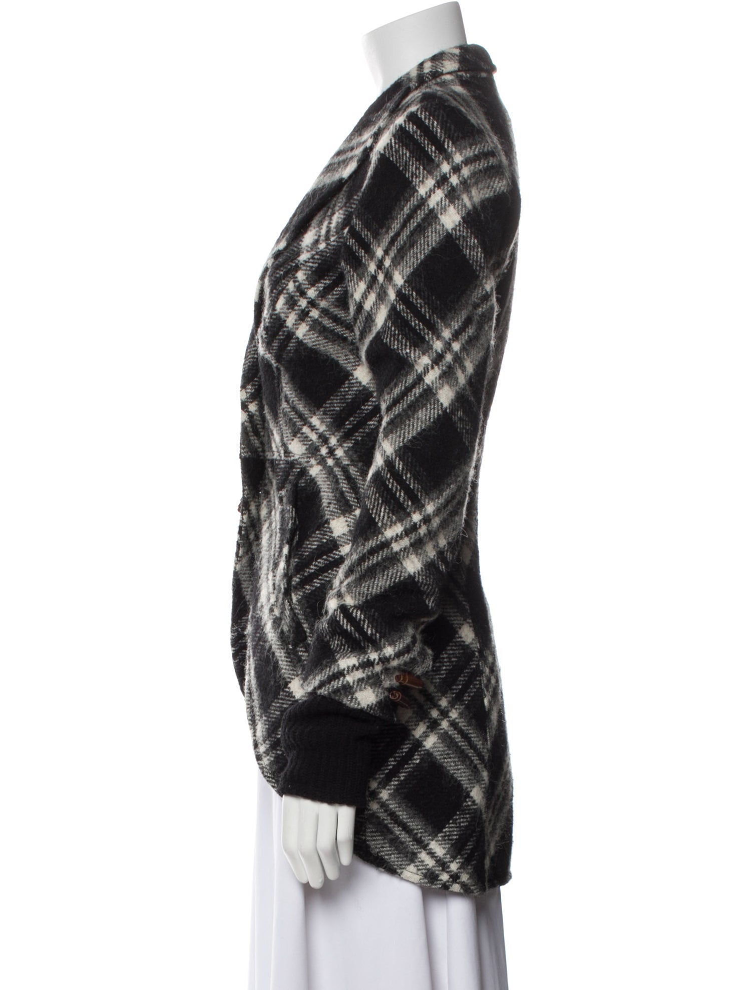 Smythe Wool Plaid Print Coat