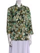 Smythe Floral Print Three-Quarter Sleeve Blouse