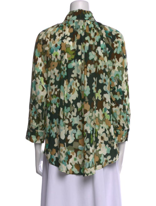 Smythe Floral Print Three-Quarter Sleeve Blouse