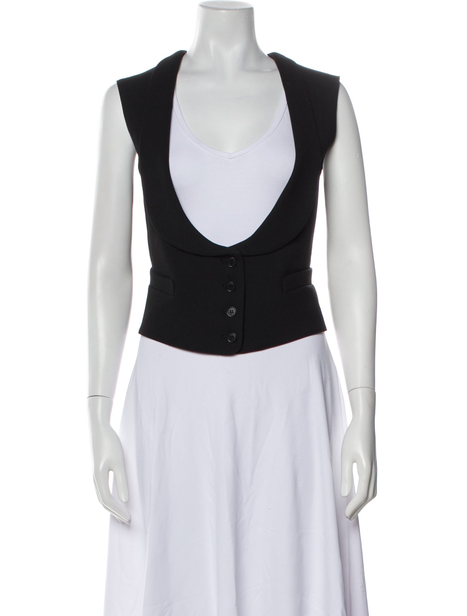 Smythe Scoop Neck Sleeveless Crop Top