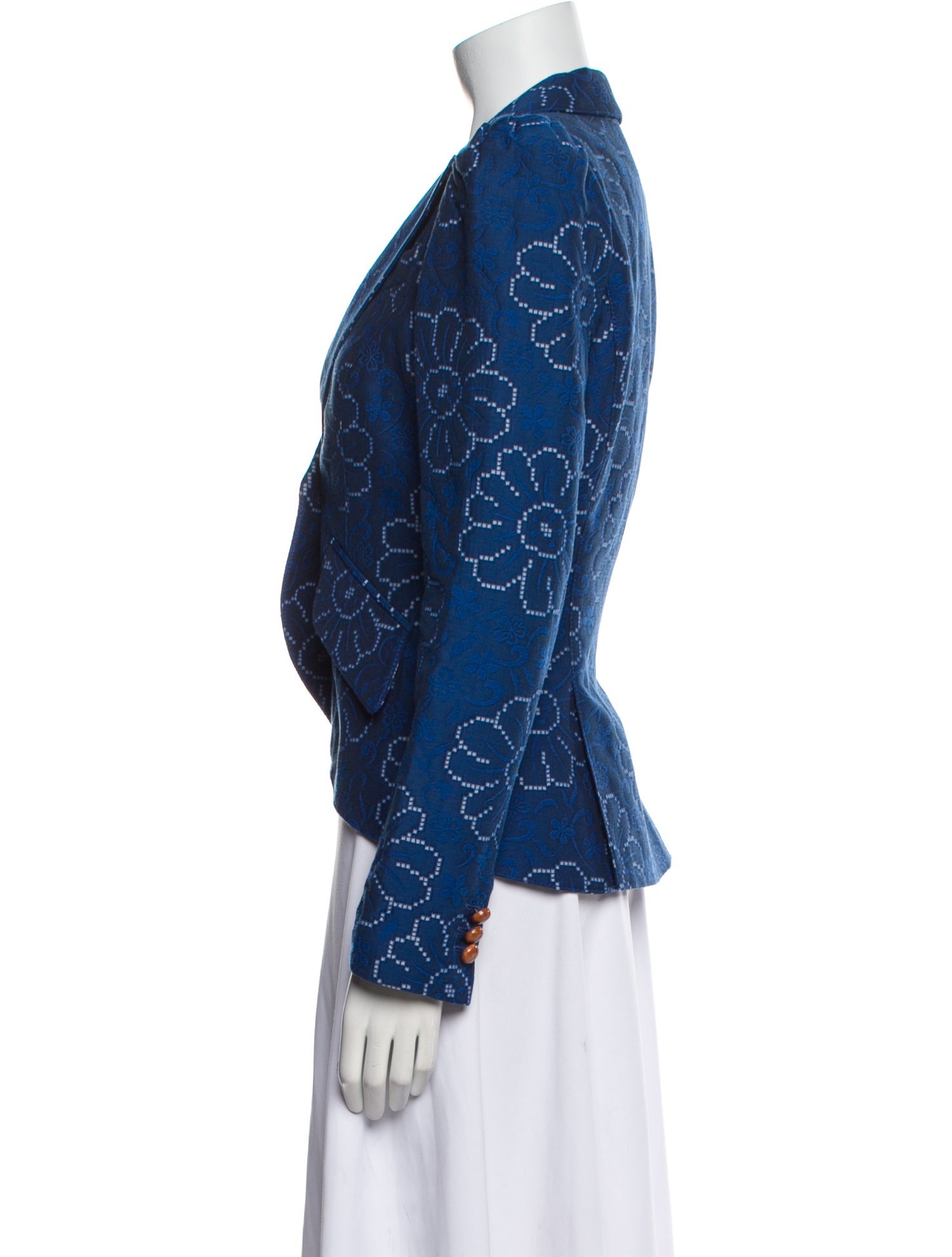 Smythe Nylon Floral Print Blazer