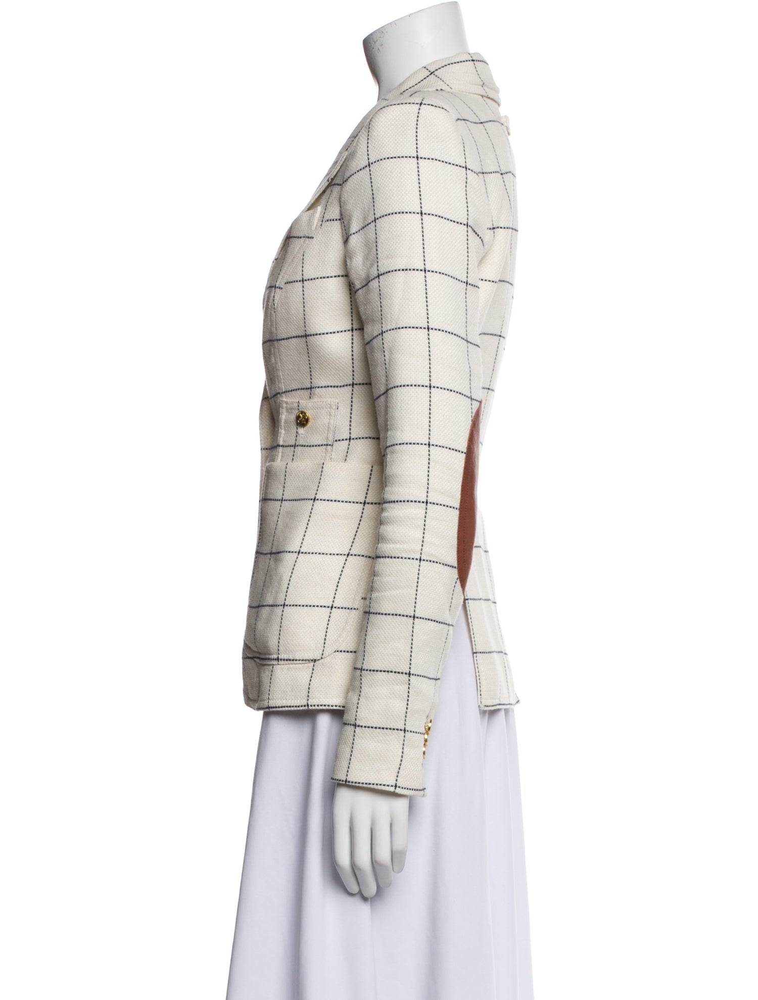 Smythe Plaid Print Blazer