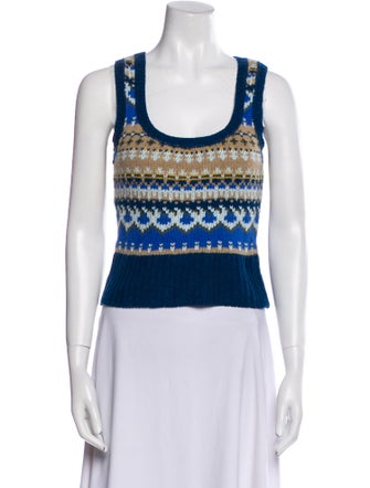 Smythe Striped Scoop Neck Top