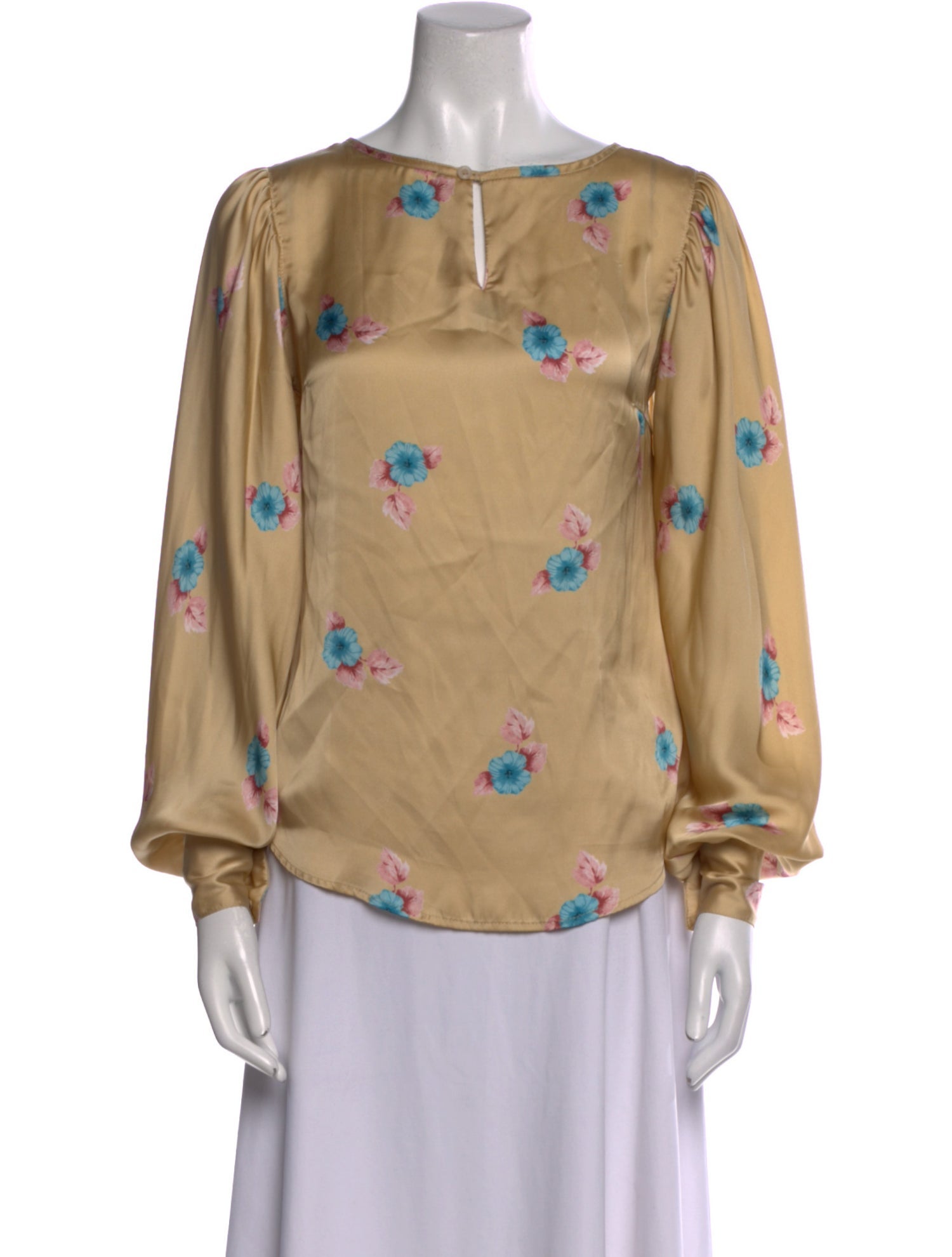 Smythe Printed Scoop Neck Blouse