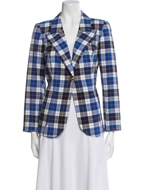 Smythe Plaid Print Blazer