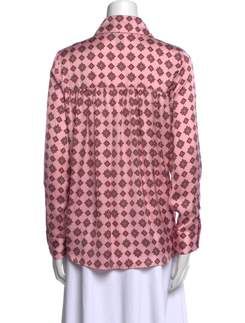 Smythe Printed Mock Neck Blouse