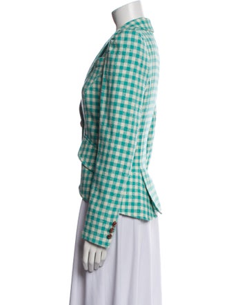 Smythe Wool Plaid Print Blazer