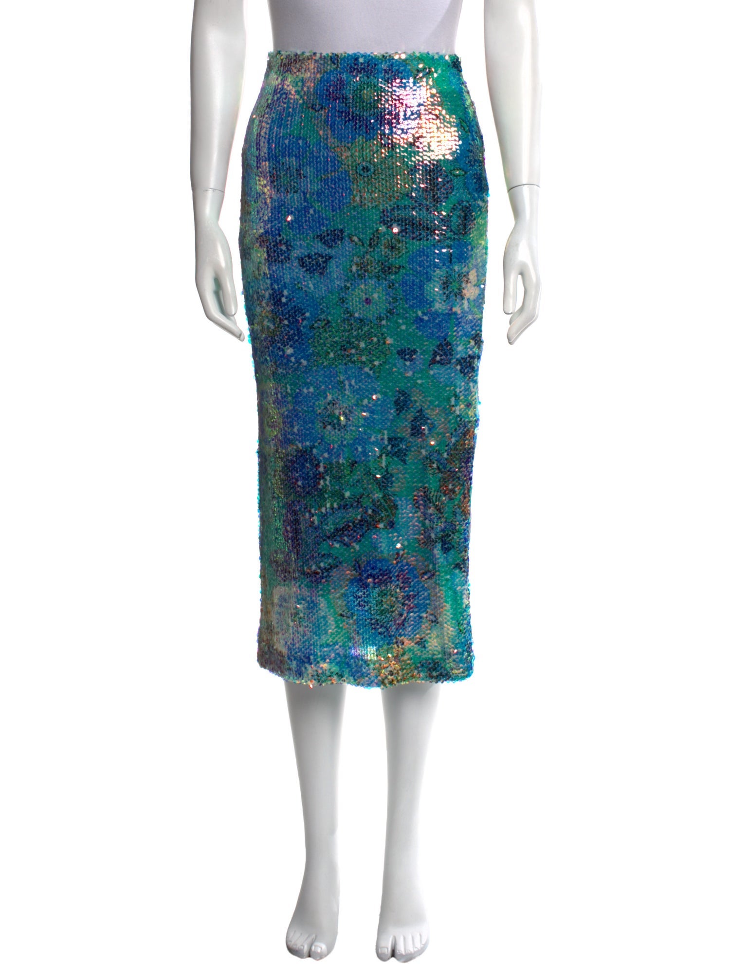 Smythe Floral Print Midi Length Skirt