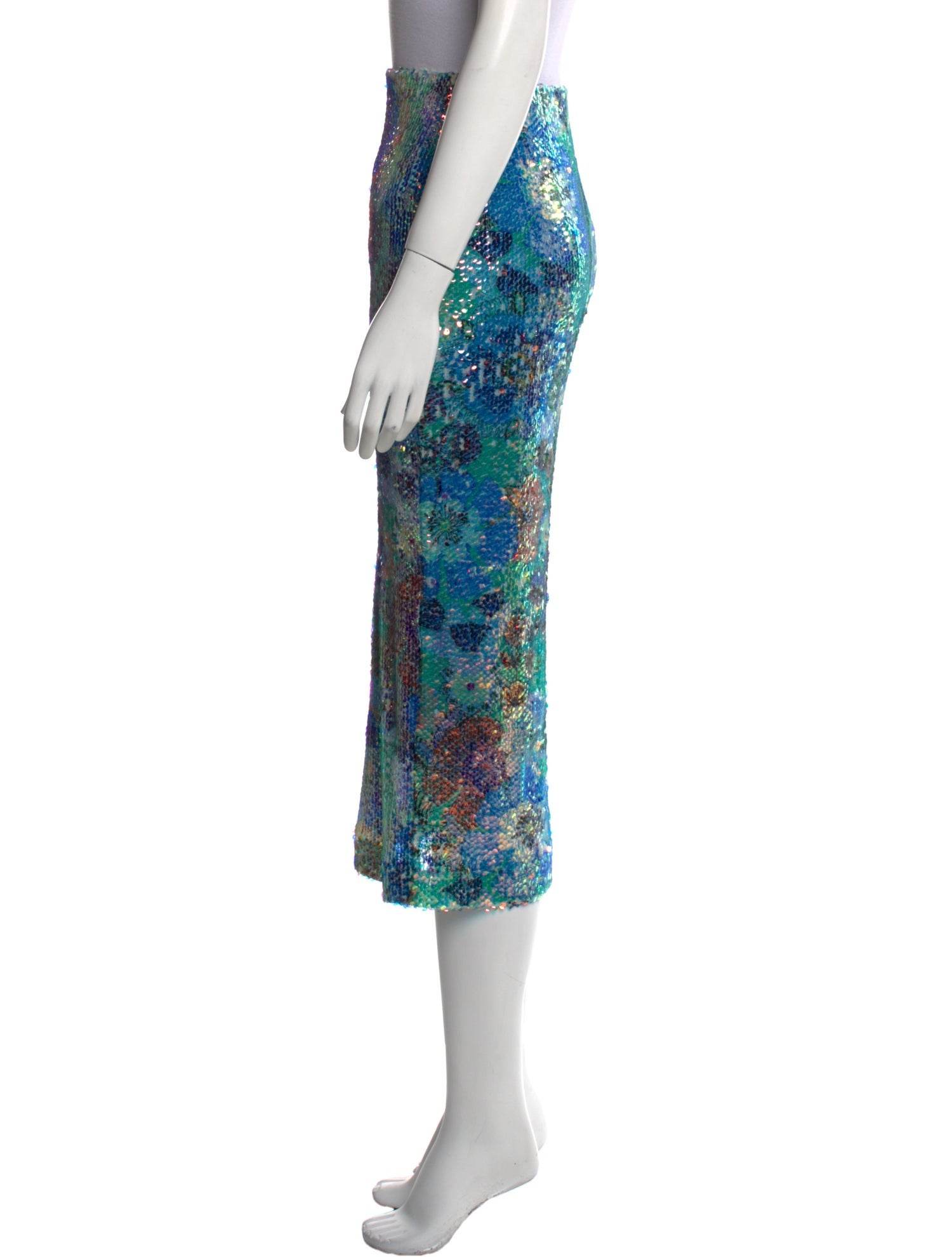 Smythe Floral Print Midi Length Skirt