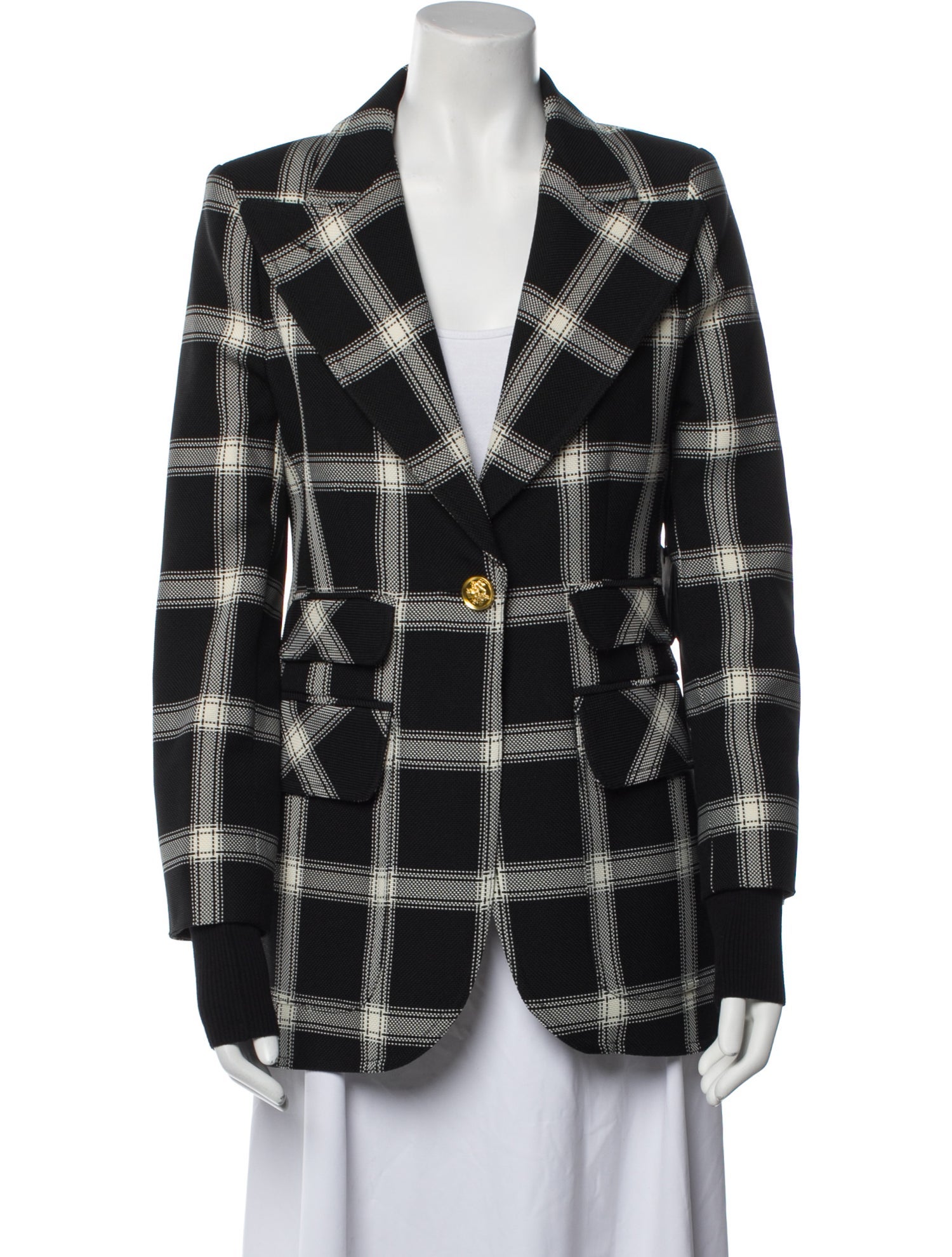 Smythe Plaid Print Blazer w/ Tags