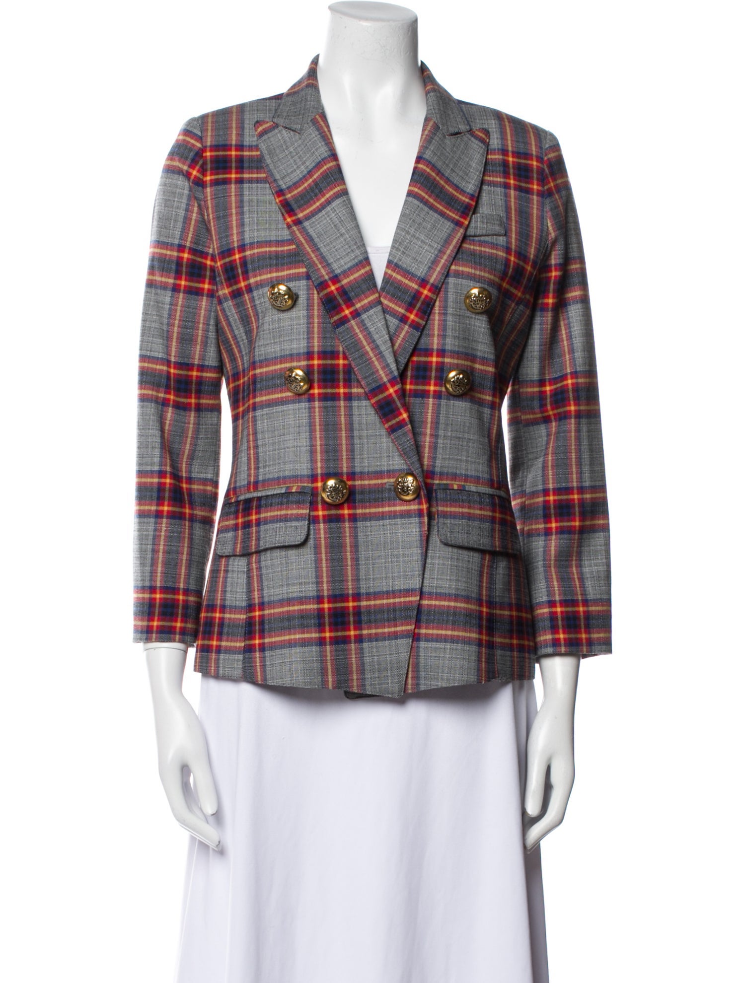 Smythe Plaid Print Blazer