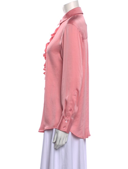 Smythe Silk Long Sleeve Button-Up Top