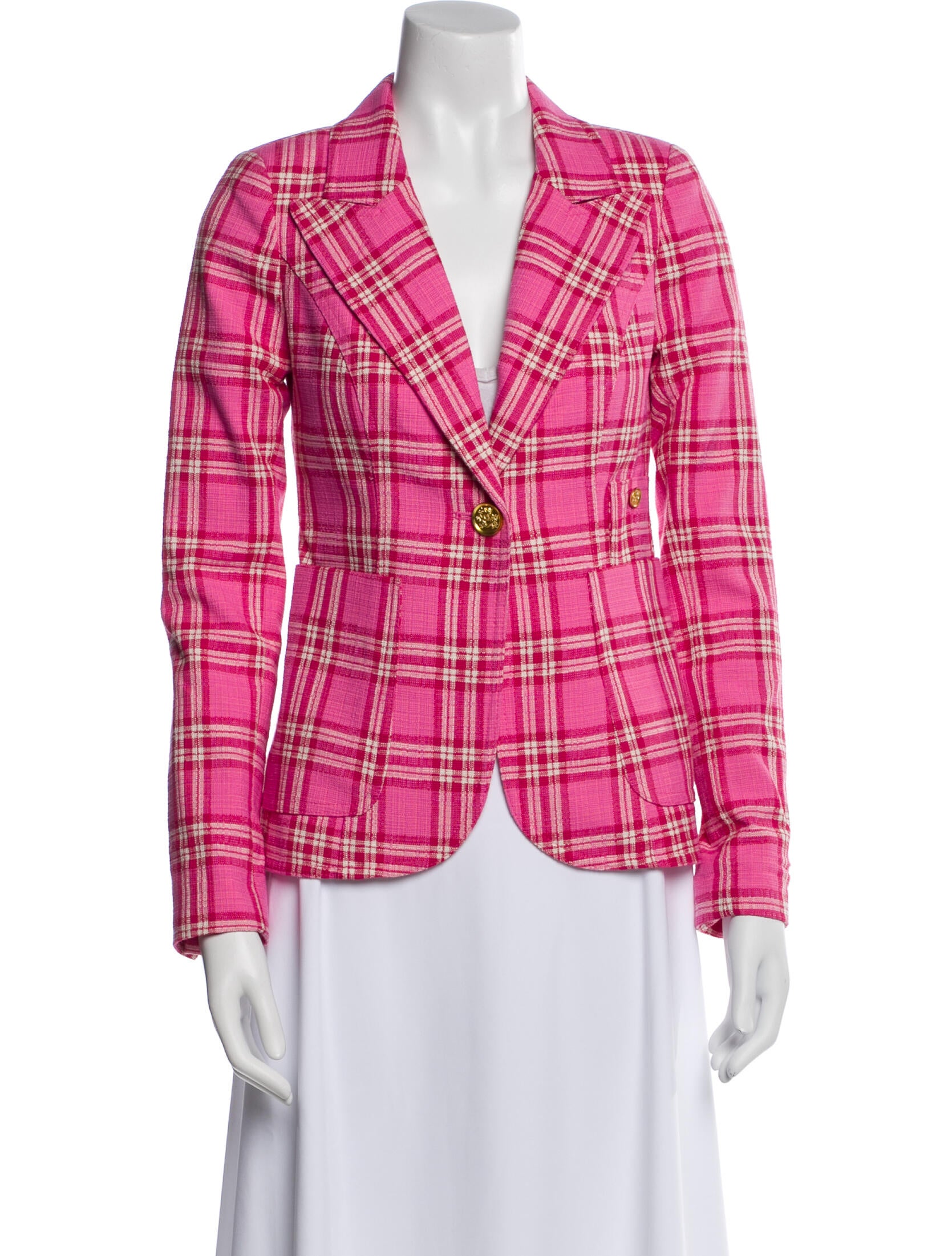 Smythe Plaid Print Blazer w/ Tags